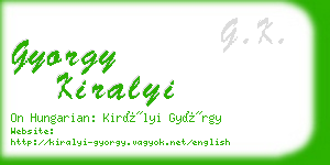 gyorgy kiralyi business card